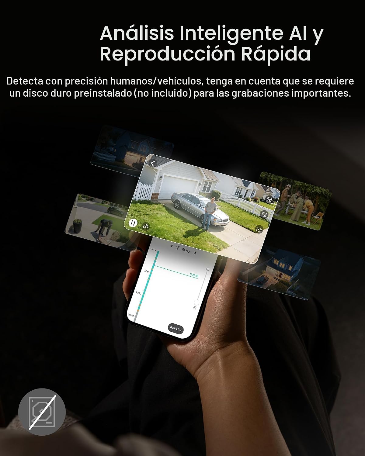 Sistema de cámaras de seguridad ZOSI 1080P H.265+ para el hogar, 5M...