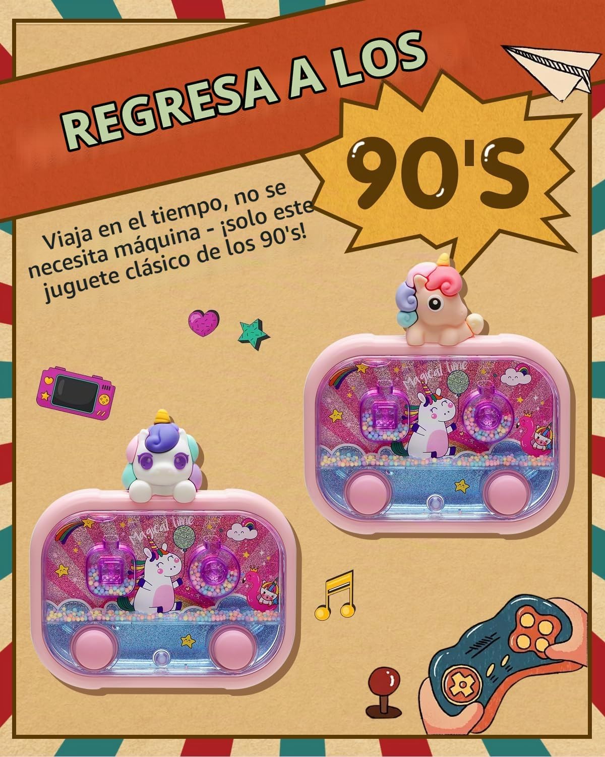 Givzan Juego de agua portátil con luz \u2013 Juego de objetivo de p...