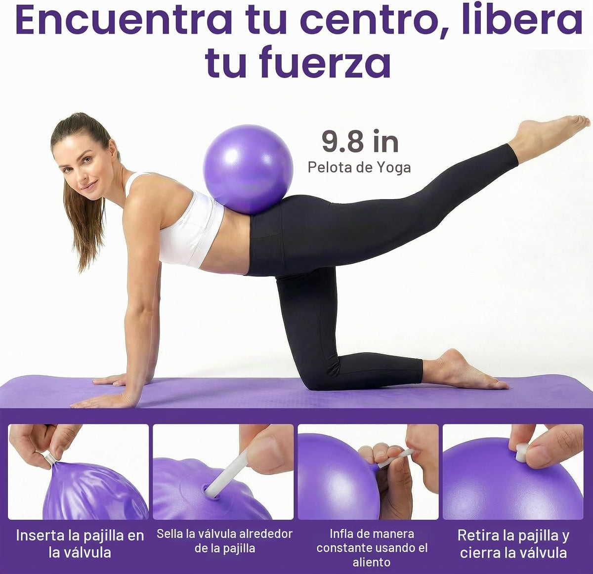 ElaraFit Home Juego de anillo y pelota de pilates para mujeres con...