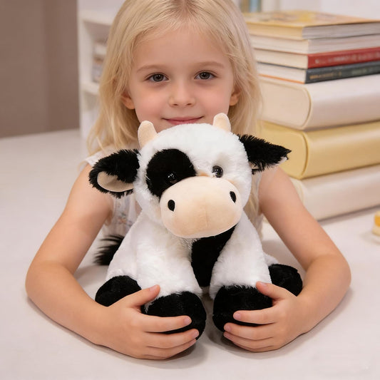 YUKOUQIAN Juguete de peluche de vaca de 8 pulgadas para niñas y niñ...