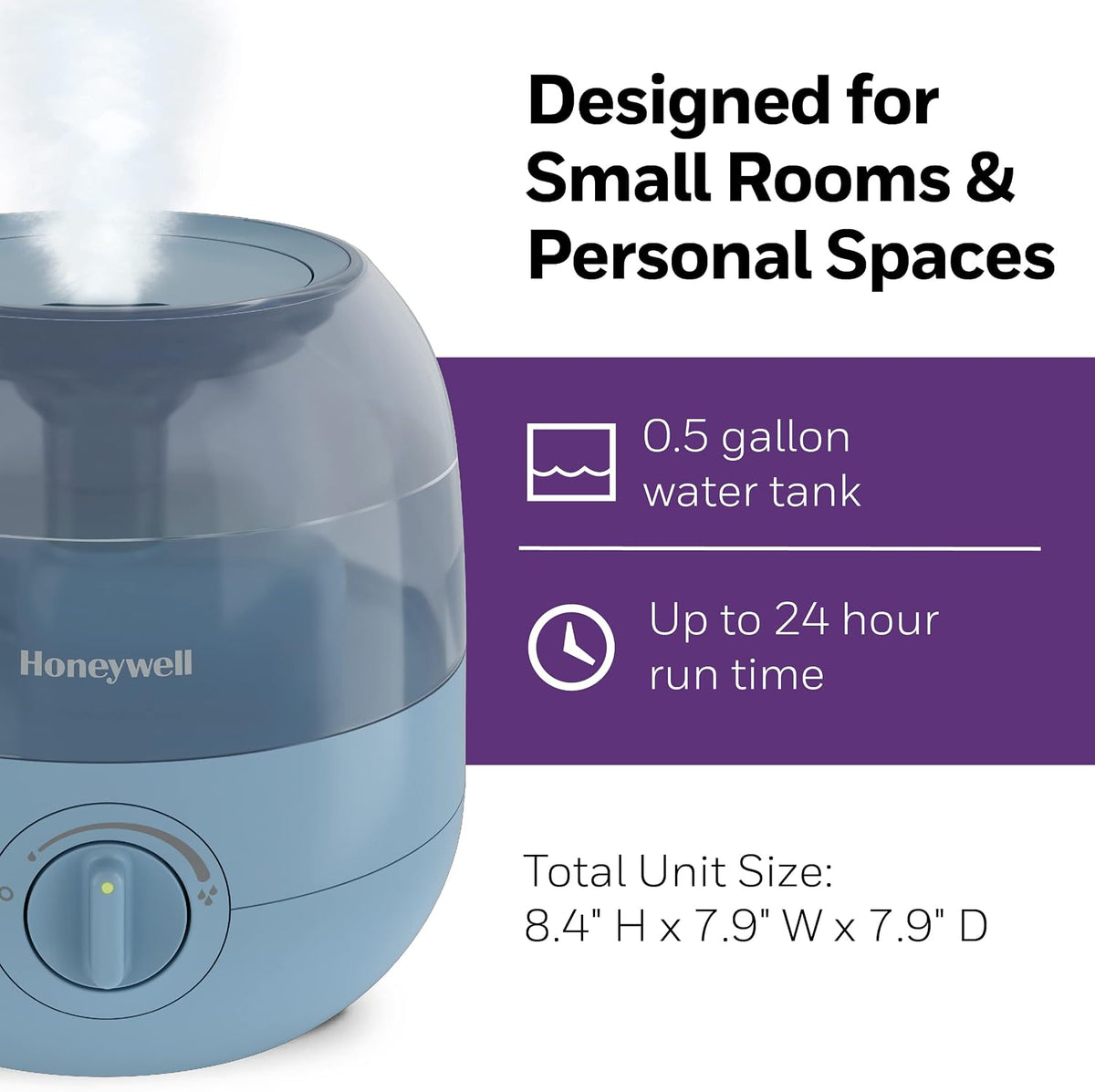 Humidificador mini de niebla fría Honeywell, fácil de llenar y limp...