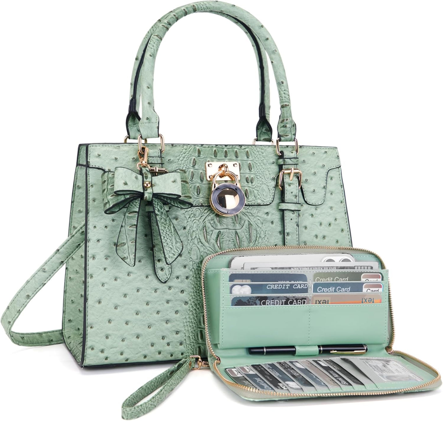 Qiyuer - Bolsos y carteras para mujer, juego de damas con asa super...