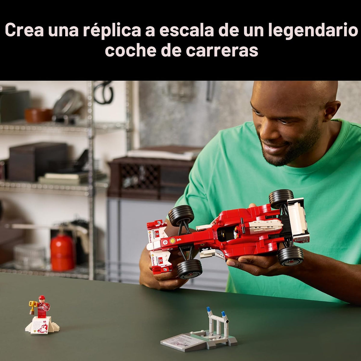 LEGO Icons Ferrari F2004 &amp; Michael Schumacher - Juego de constr...