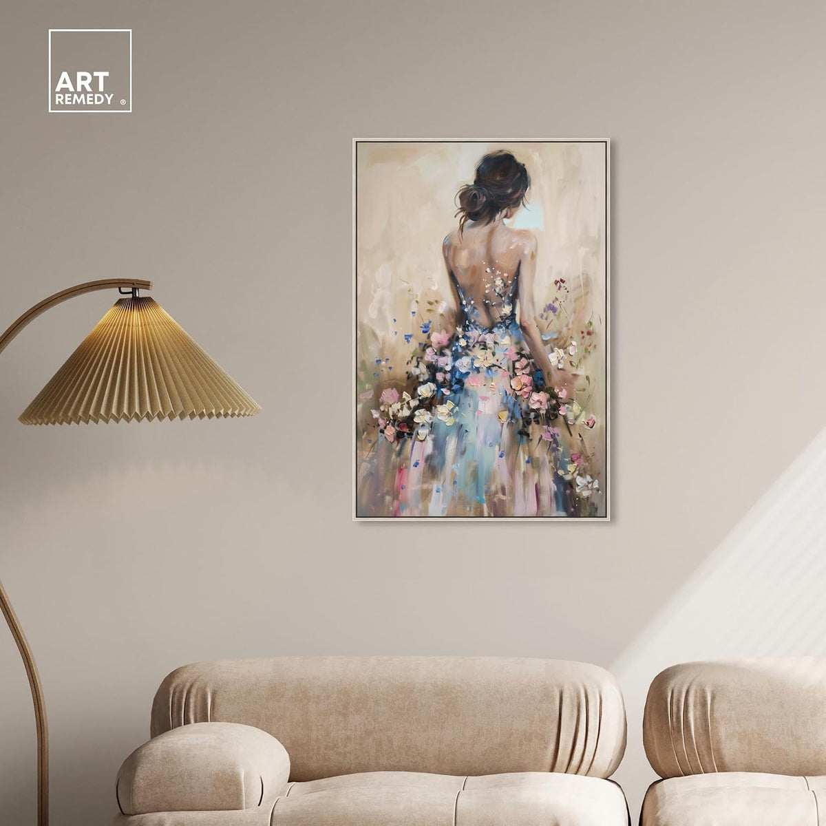 Art Remedy Vestido en lona Spring Bloom Inspiring Women Protraits,...