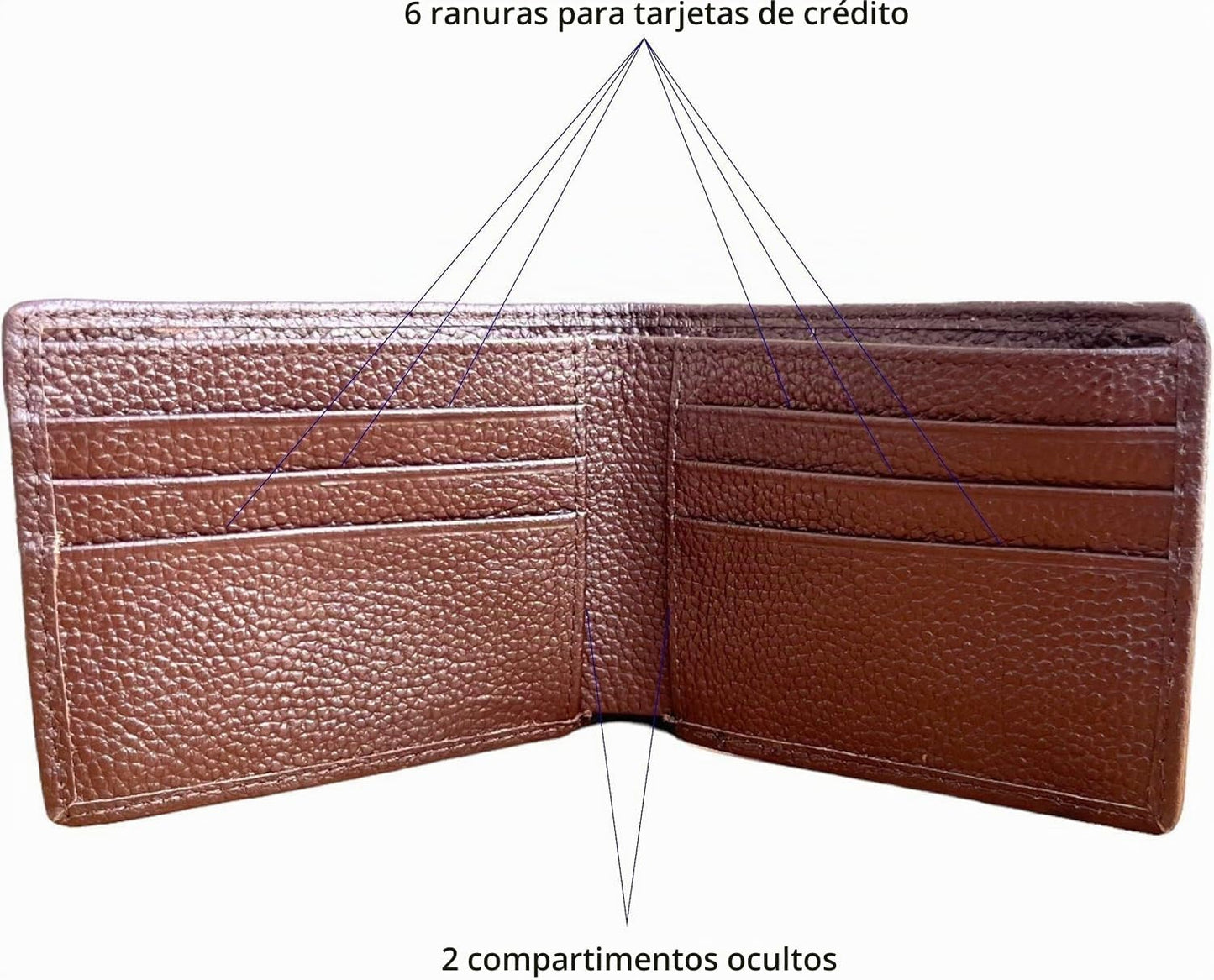 VIETDAVN Carteras plegables de cocodrilo genuinas para hombres, car...