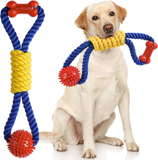 Aitmexcn Juguetes interactivos de cuerda para perros, juegos de tir...