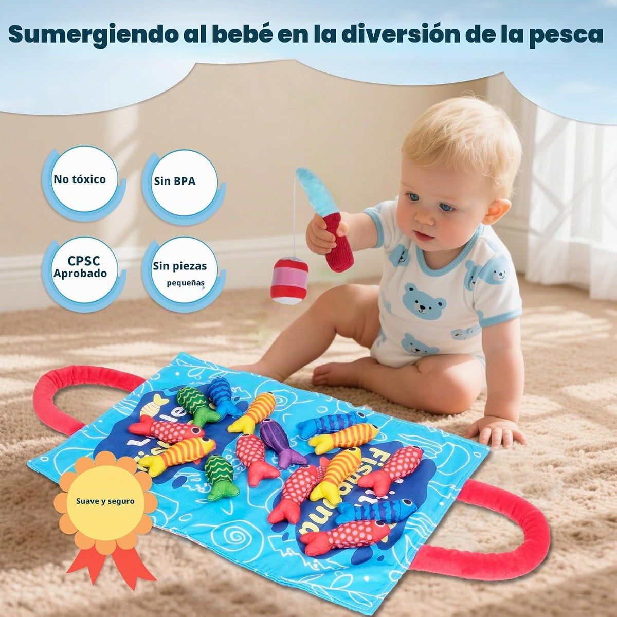 Juguete sensorial Montessori para bebé de 6 a 18 meses, juguete de...