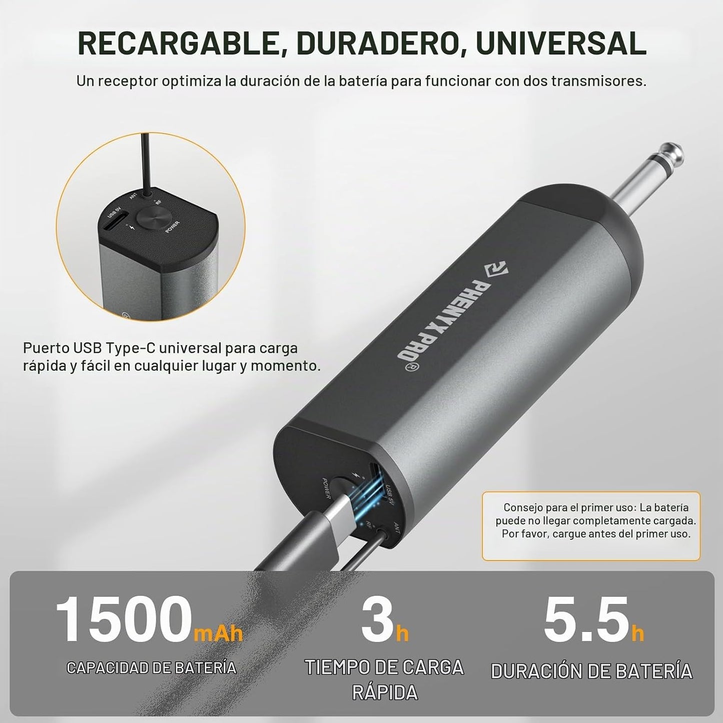 Phenyx Pro Dual UHF Digital Handheld\/Headset Micrófono Sistema PDP...