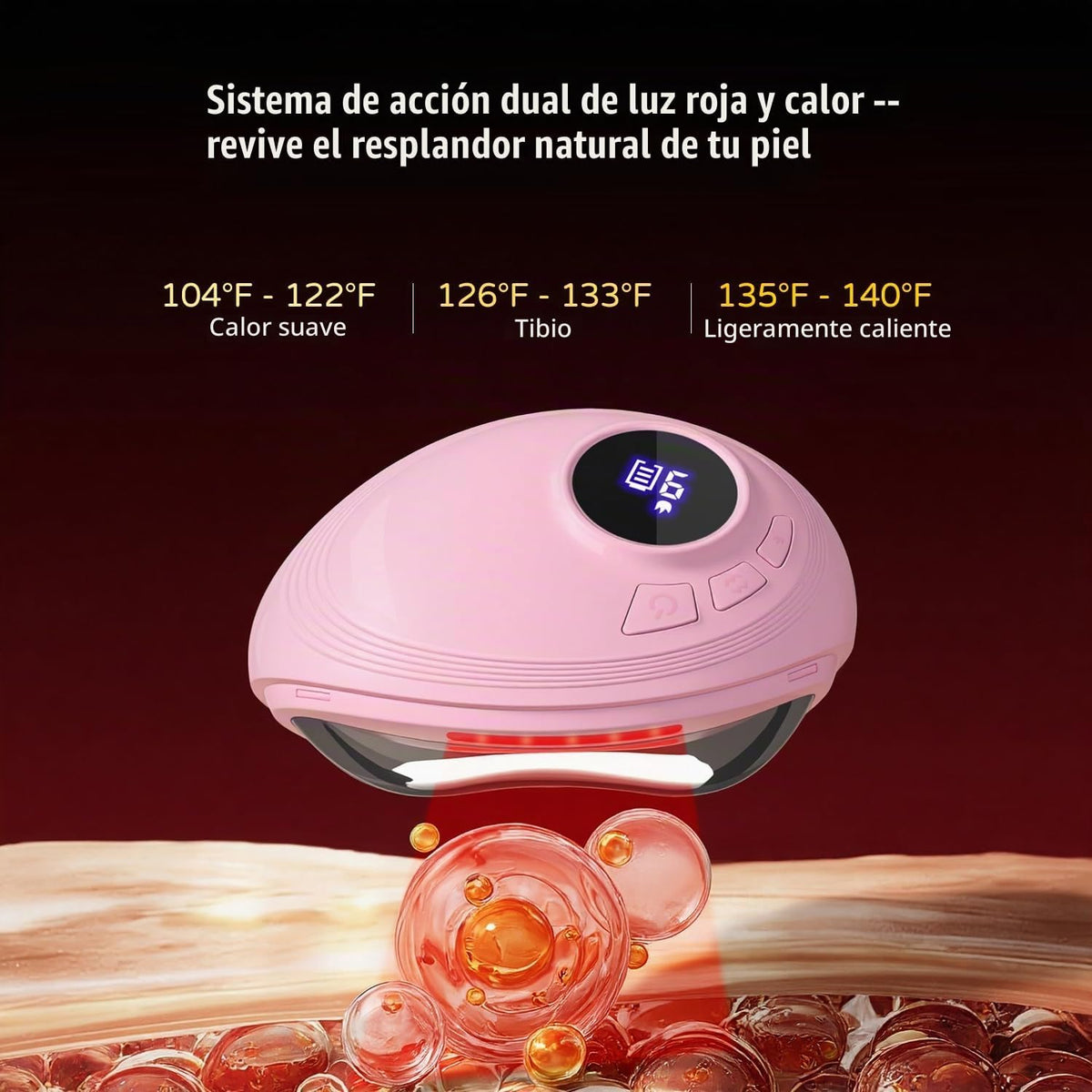 SHMHE Masajeador profesional Gua Sha de luz roja LED, escultor ajus...