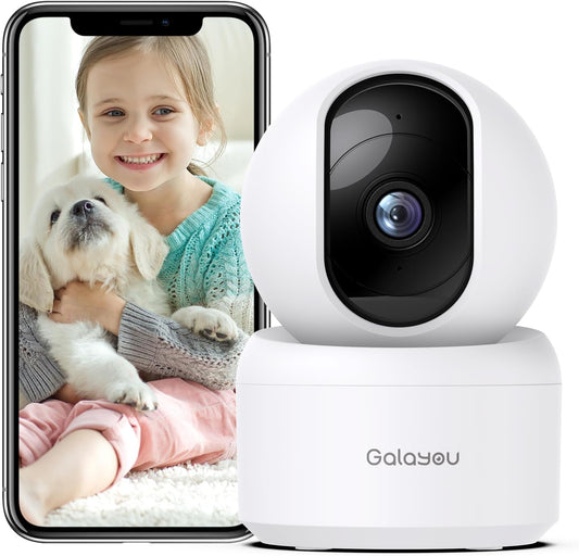 GALAYOU Cámara de Seguridad Interior 2K, Cámara para Mascotas, Cáma...