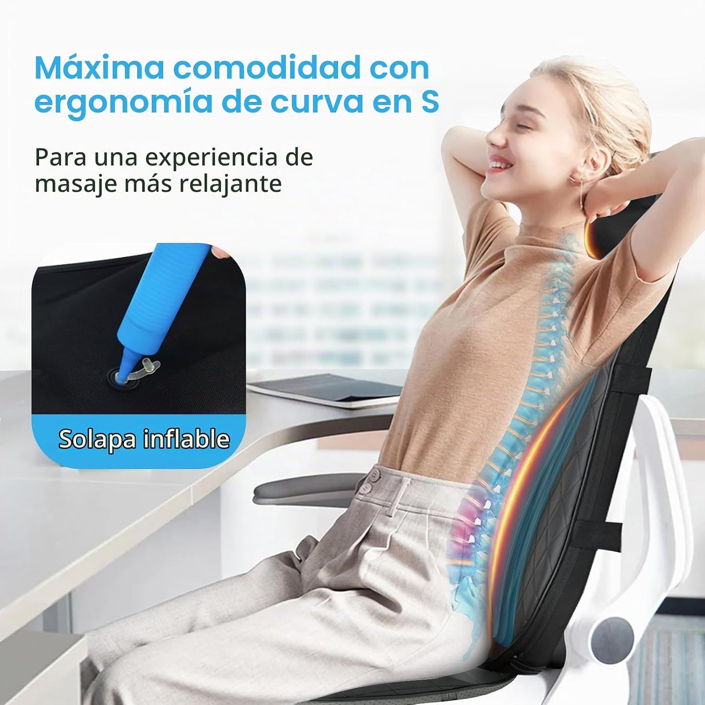 CuPiLo Masajeador Shiatsu para Cuello y Espalda con Calor, Cojín de...