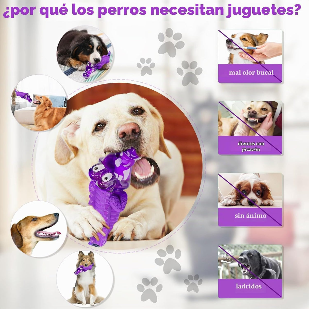 Fuufome Juguetes masticables para perros para masticadores agresivo...