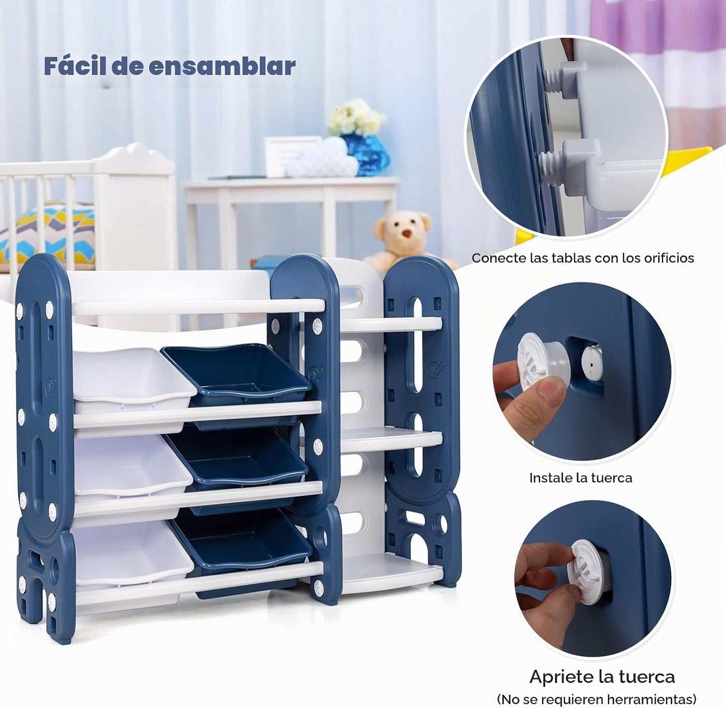 Costzon Organizador de almacenamiento de juguetes, estante de jugue...