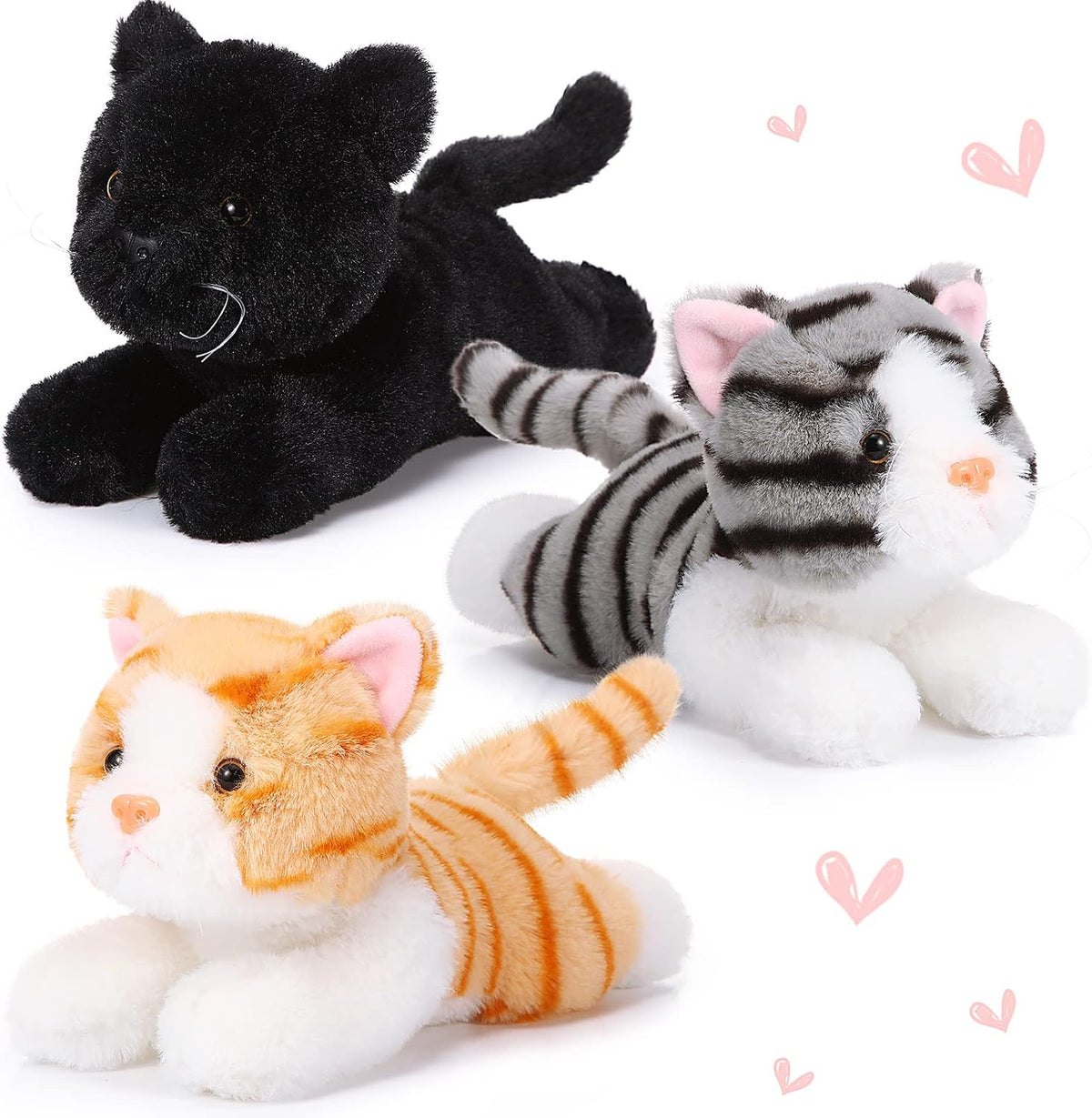 Harrycle 3 piezas de 9 pulgadas gato de peluche de peluche, estilo...