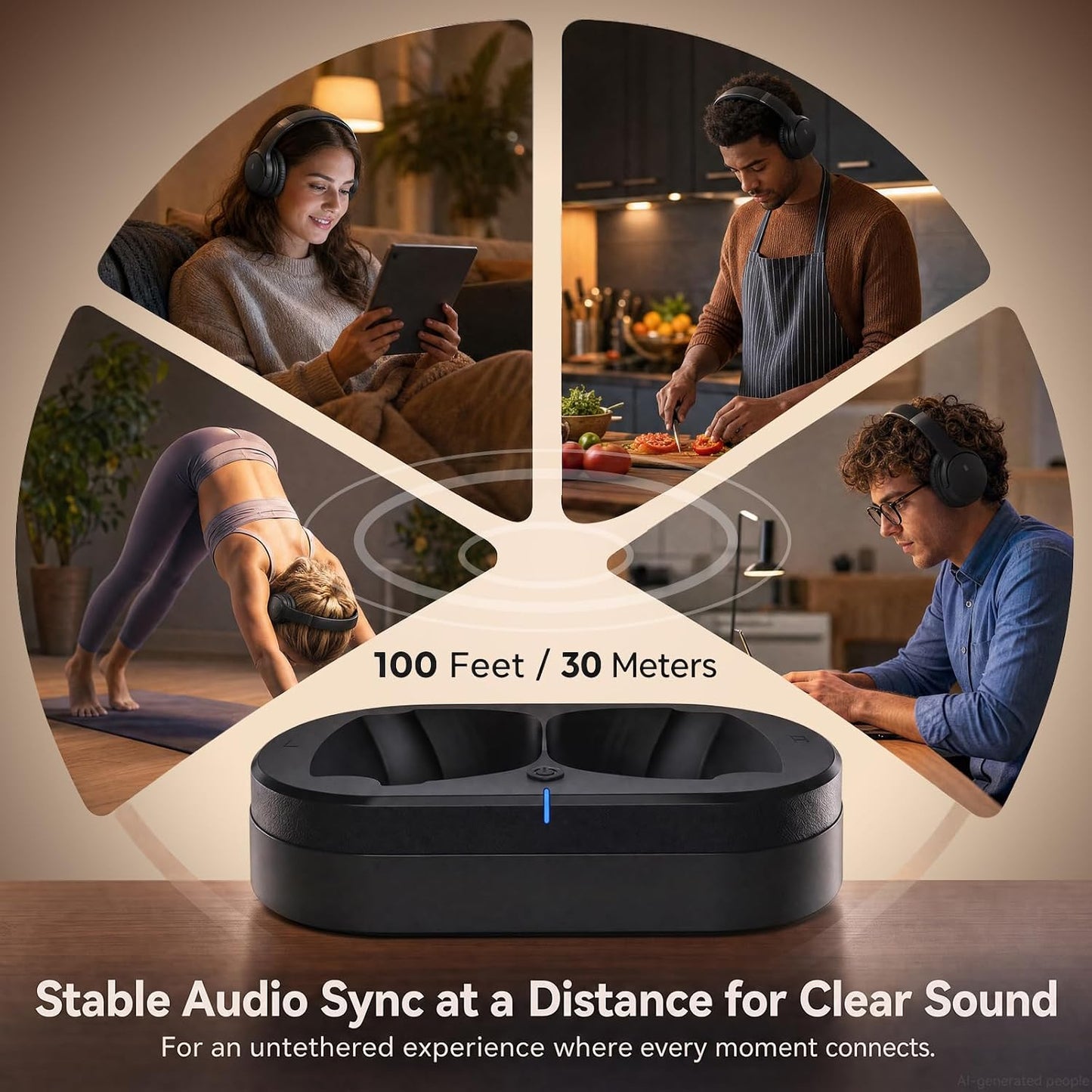 Auriculares inalámbricos para ver televisión, auriculares inalámbri...