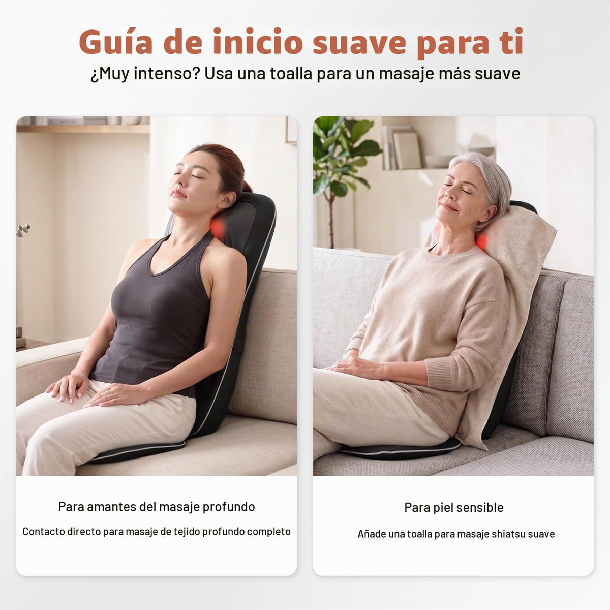 Mynt Shiatsu Masajeador de cuello y espalda con calor, masajeador d...