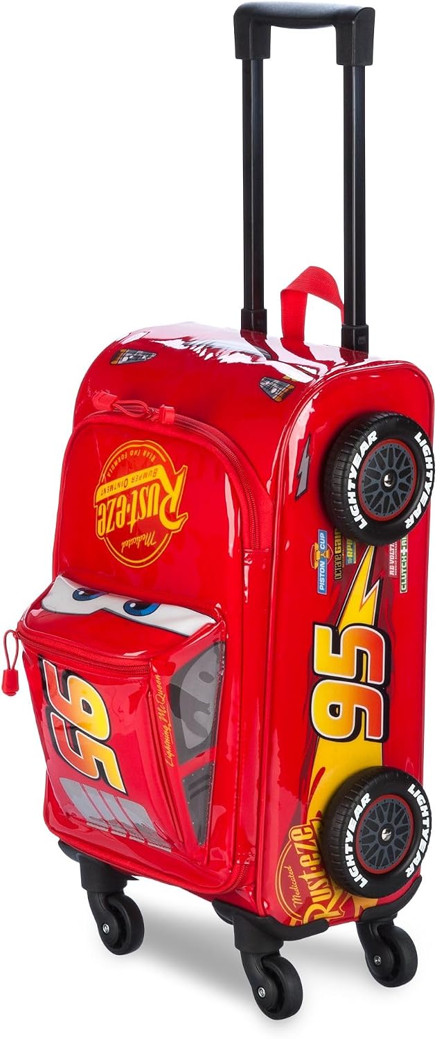 Disney Store Maleta con ruedas oficial Lightning McQueen para niños...