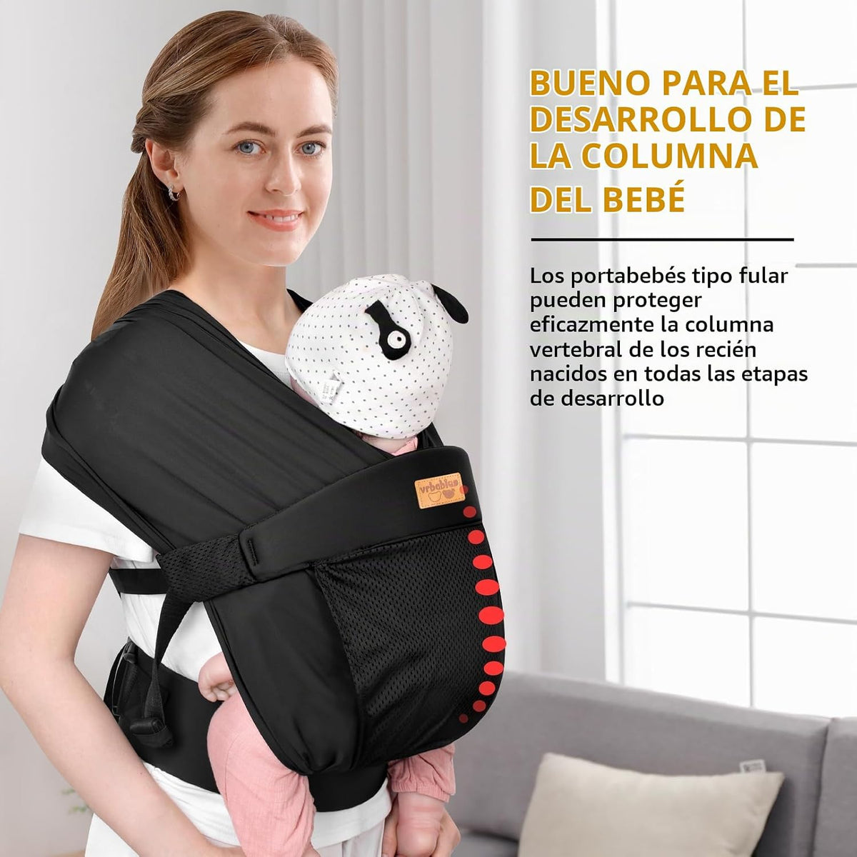vrbabies Portabebés con envoltura, portabebés para recién nacidos y...