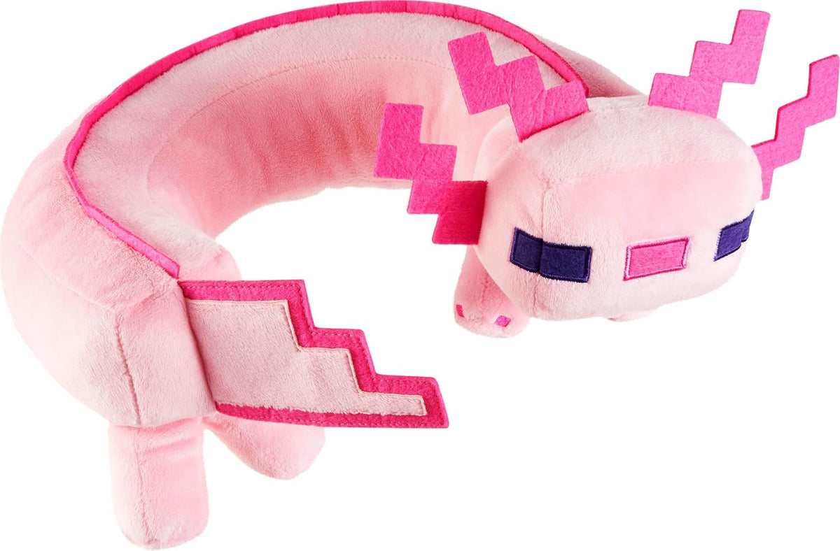Mattel Minecraft Axolotl - Almohada para el cuello, juguete de pelu...