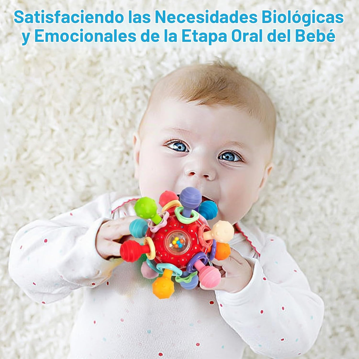 Juguetes Sensoriales Montessori para Bebés de 0-6 6-12 Meses, Morde...