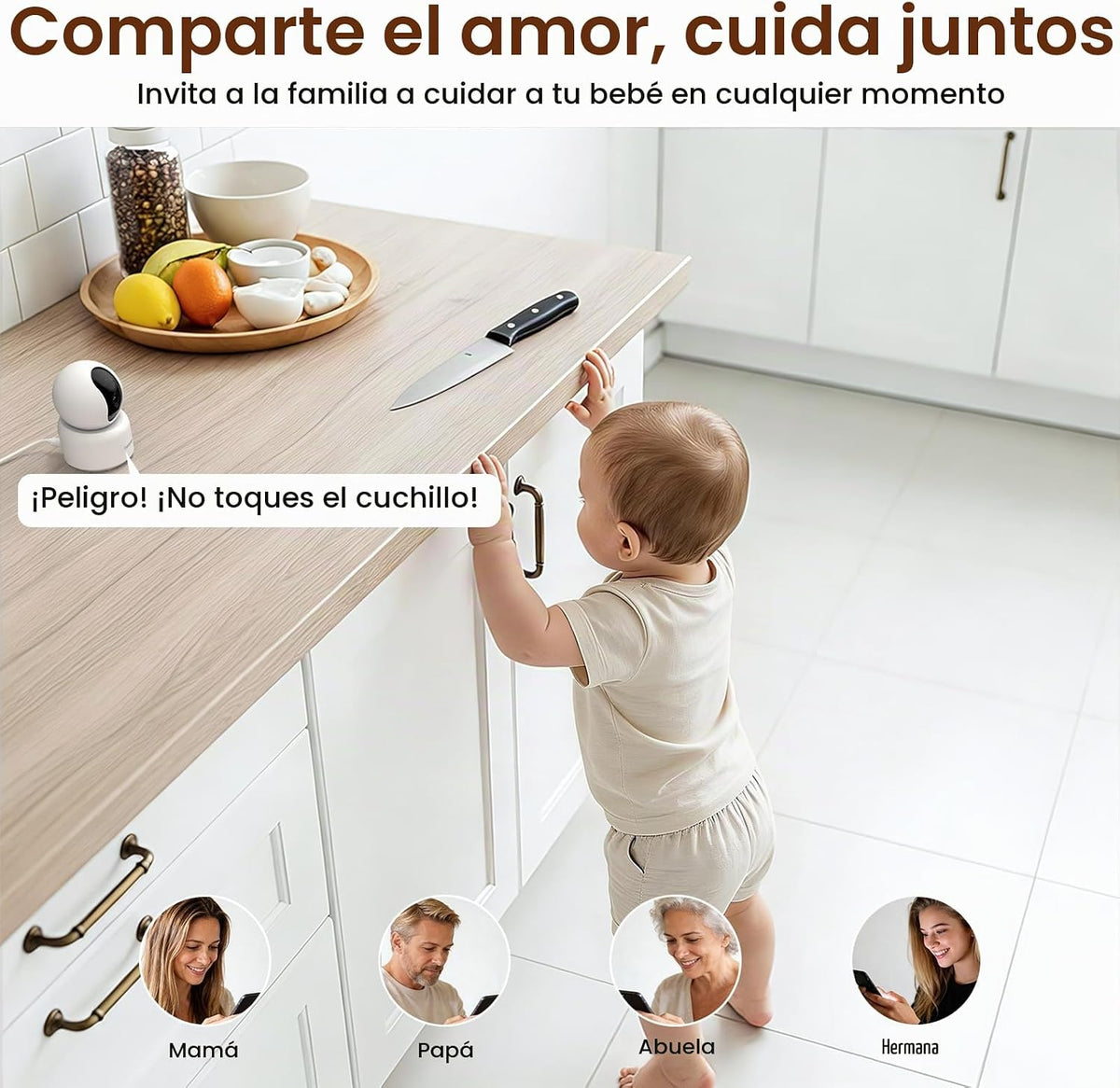 GALAYOU Cámaras interiores para seguridad en el hogar con seguimien...