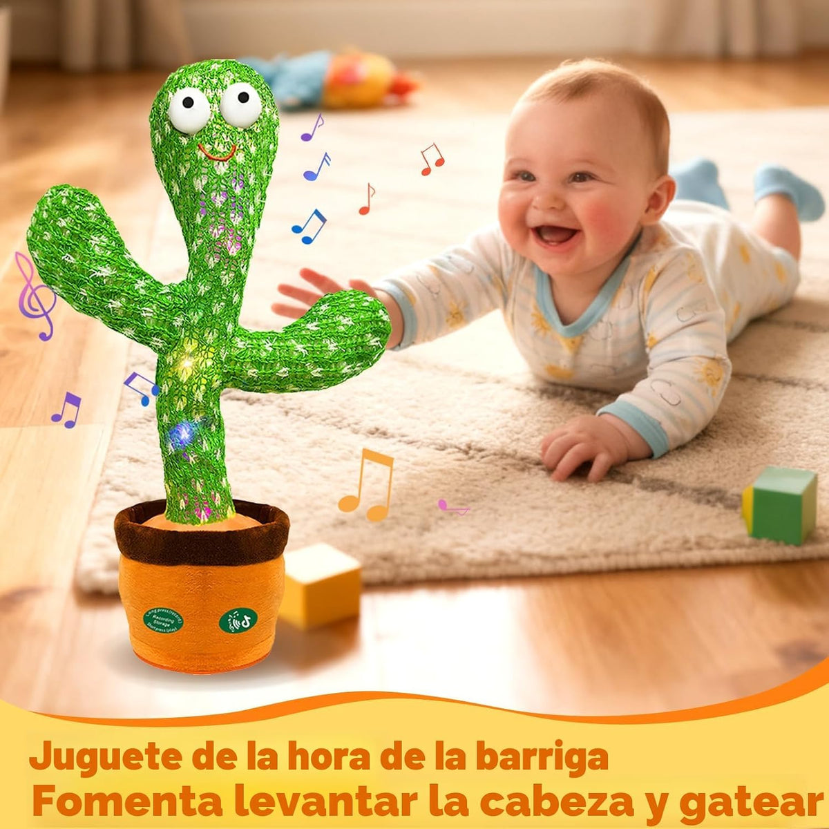 Hunfur Juguete interactivo de cactus parlante que baila, repite lo...