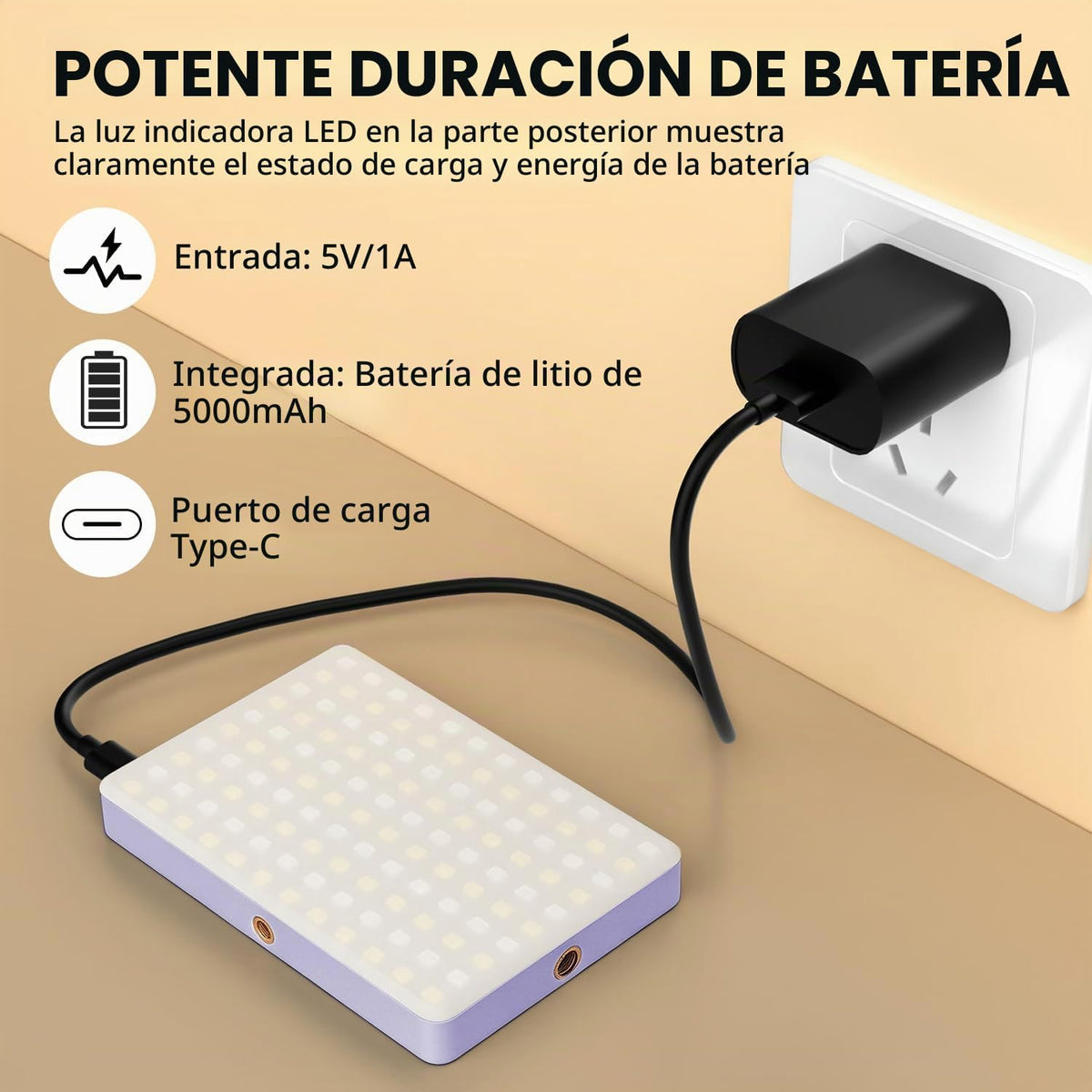 Luz de selfie de 120 LED para iPhone, luz de teléfono portátil con...