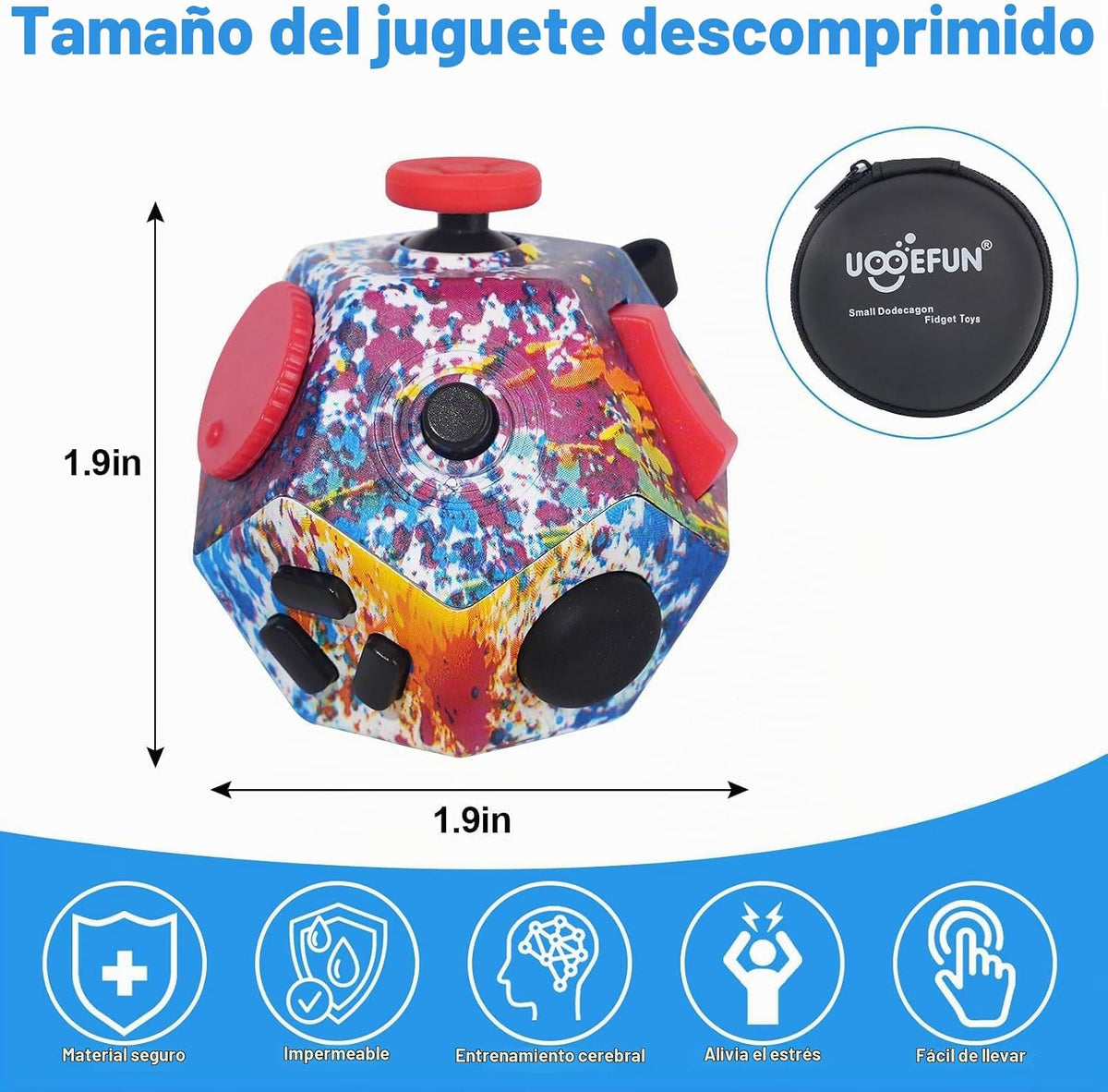 Mini juguetes antiestrés, juguetes idea coloridos de dodecágono par...