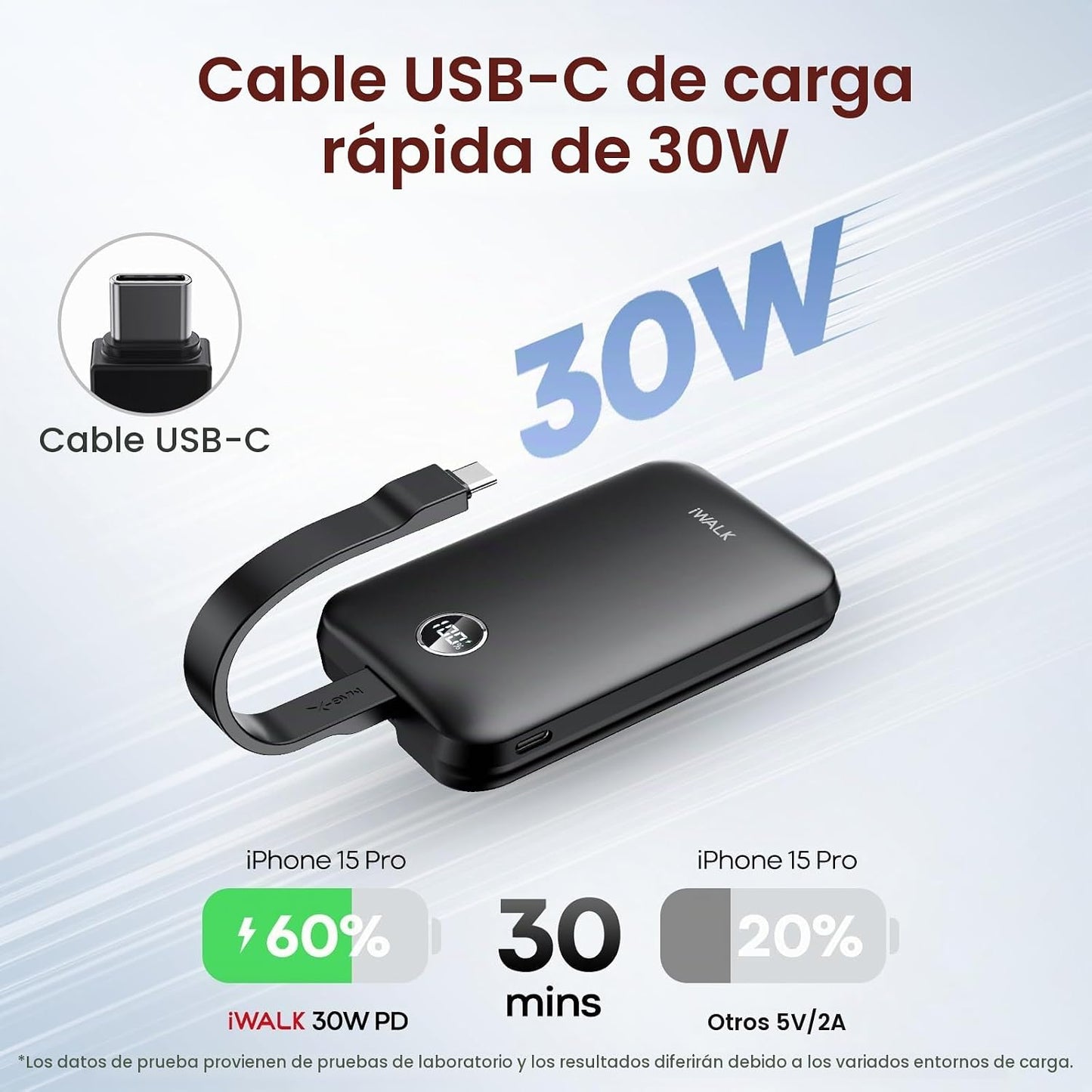 iWALK Banco de energía magnético de 10000 mAh, cargador portátil in...