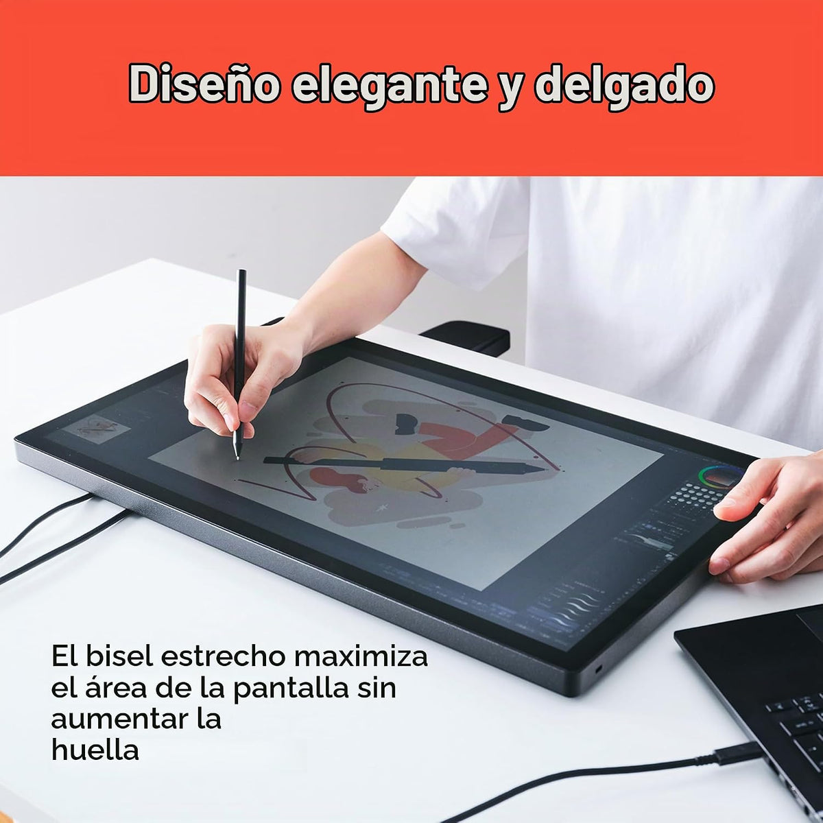 Wacom Cintiq 24 Tableta de dibujo con pantalla, pantalla de 23.8 pu...