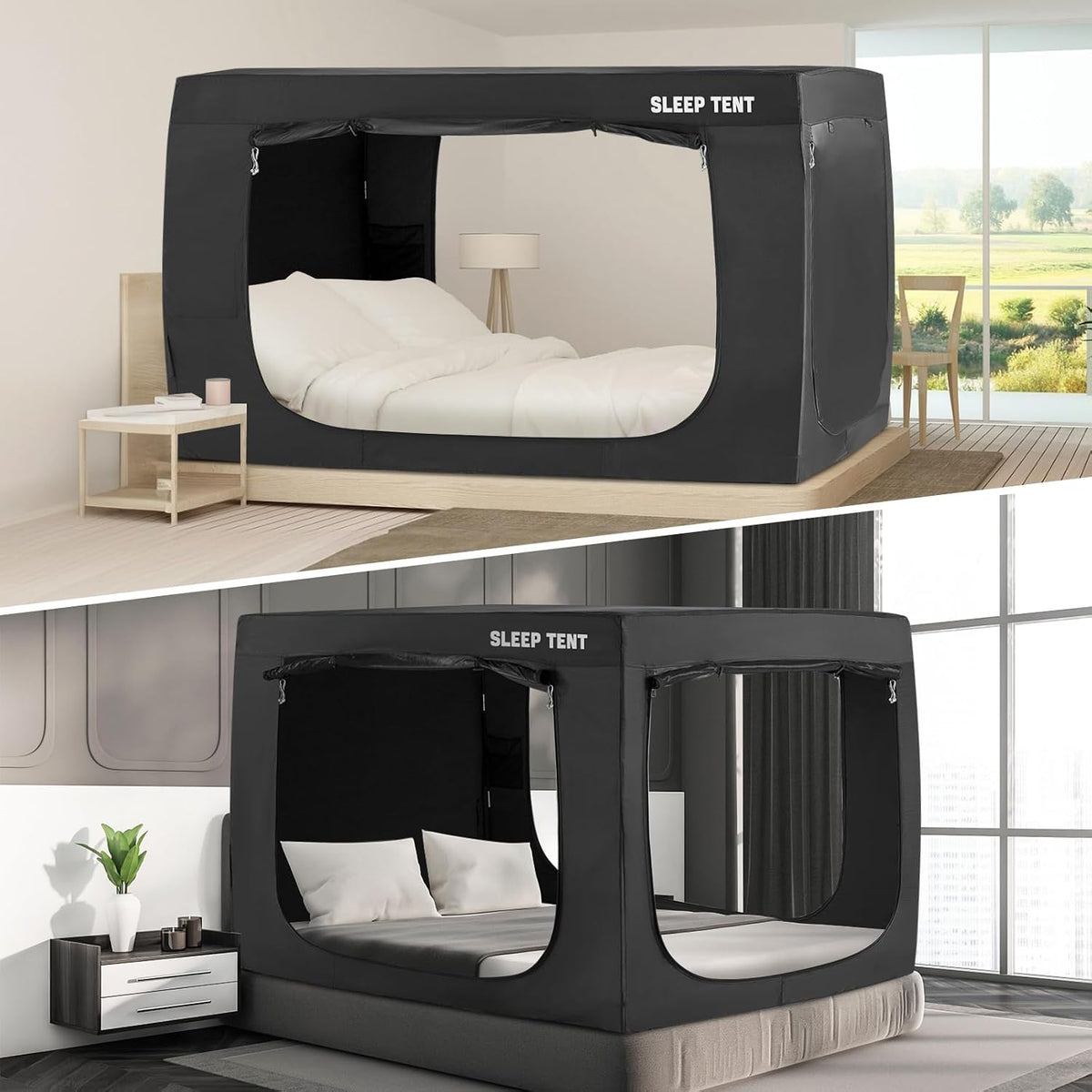 Toldo de cama matrimonial para niños y adultos con tiendas de campa...