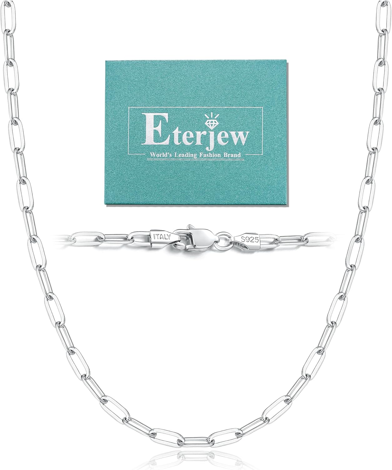 Eterjew Collar de cadena chapada en oro de 18 quilates y plata de l...