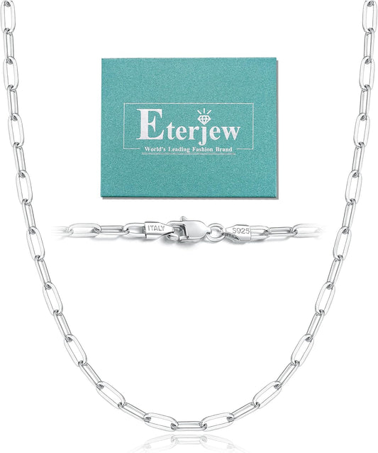 Eterjew Collar de cadena chapada en oro de 18 quilates y plata de l...