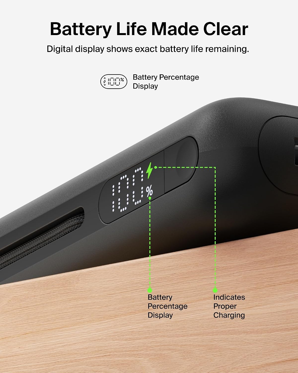Belkin Cargador portátil de 25 K, banco de energía con cable USB C...