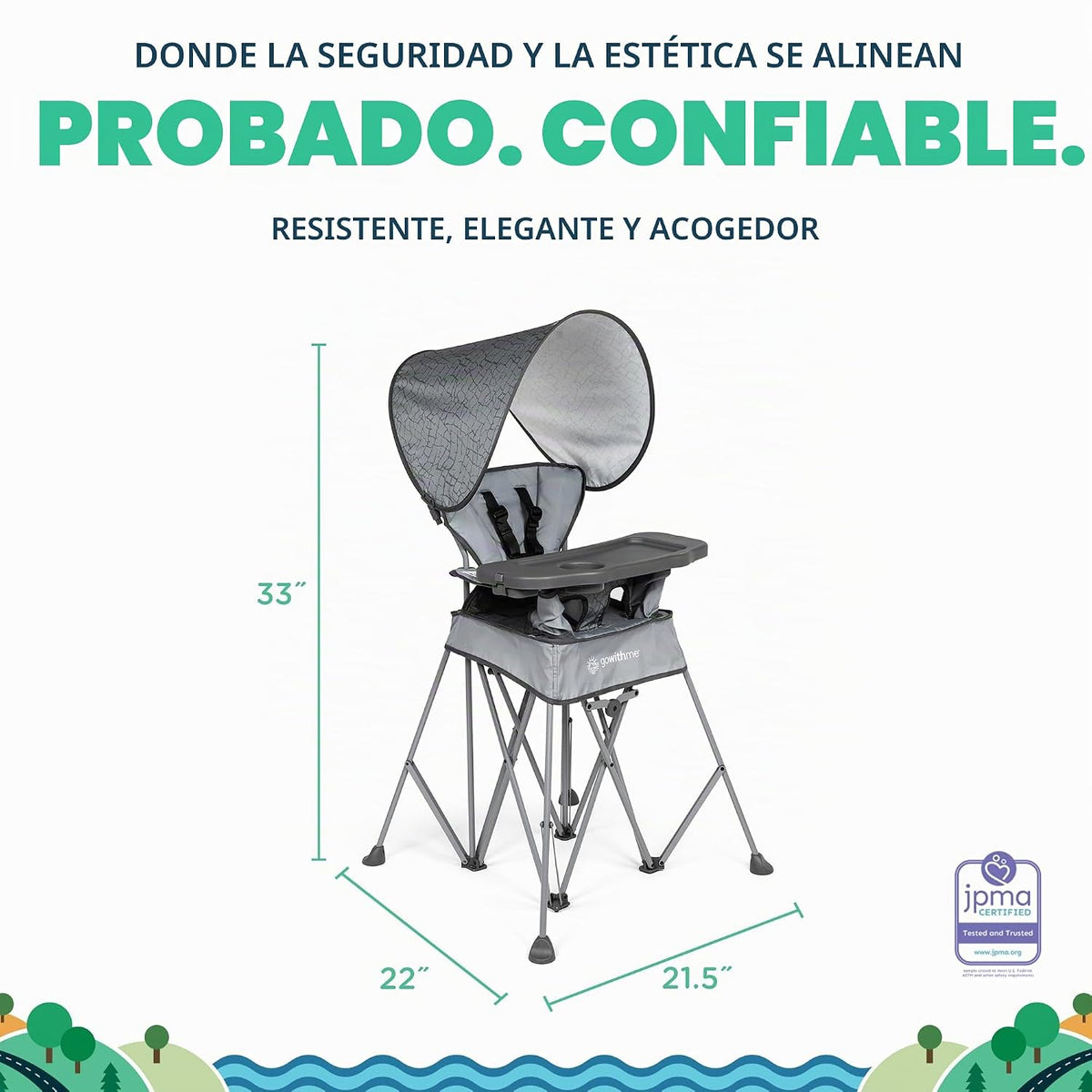 Baby Delight Go with Me Uplift - Silla alta portátil de lujo, silla...