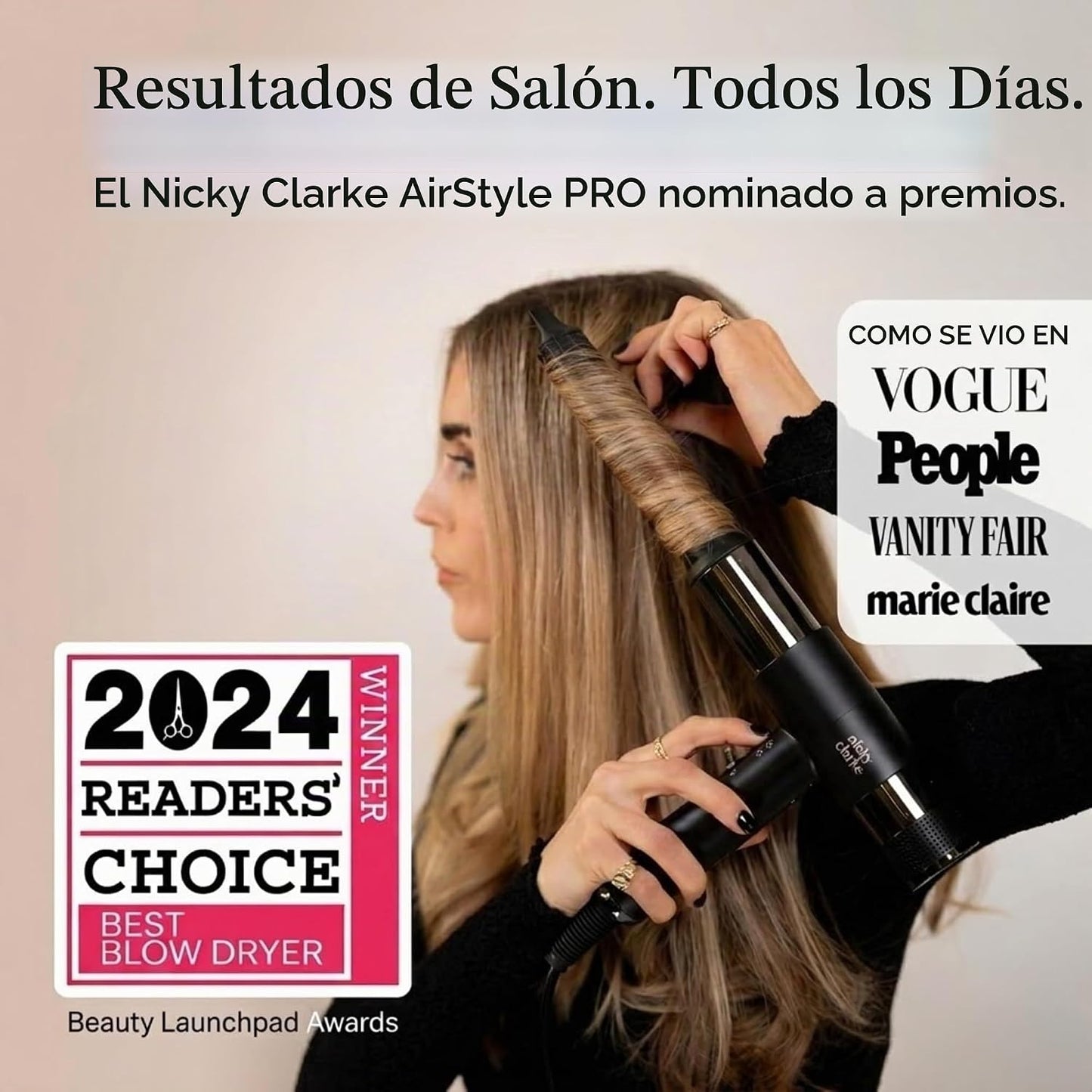 Nicky Clarke Secador de pelo difusor, secador infrarrojo iónico par...