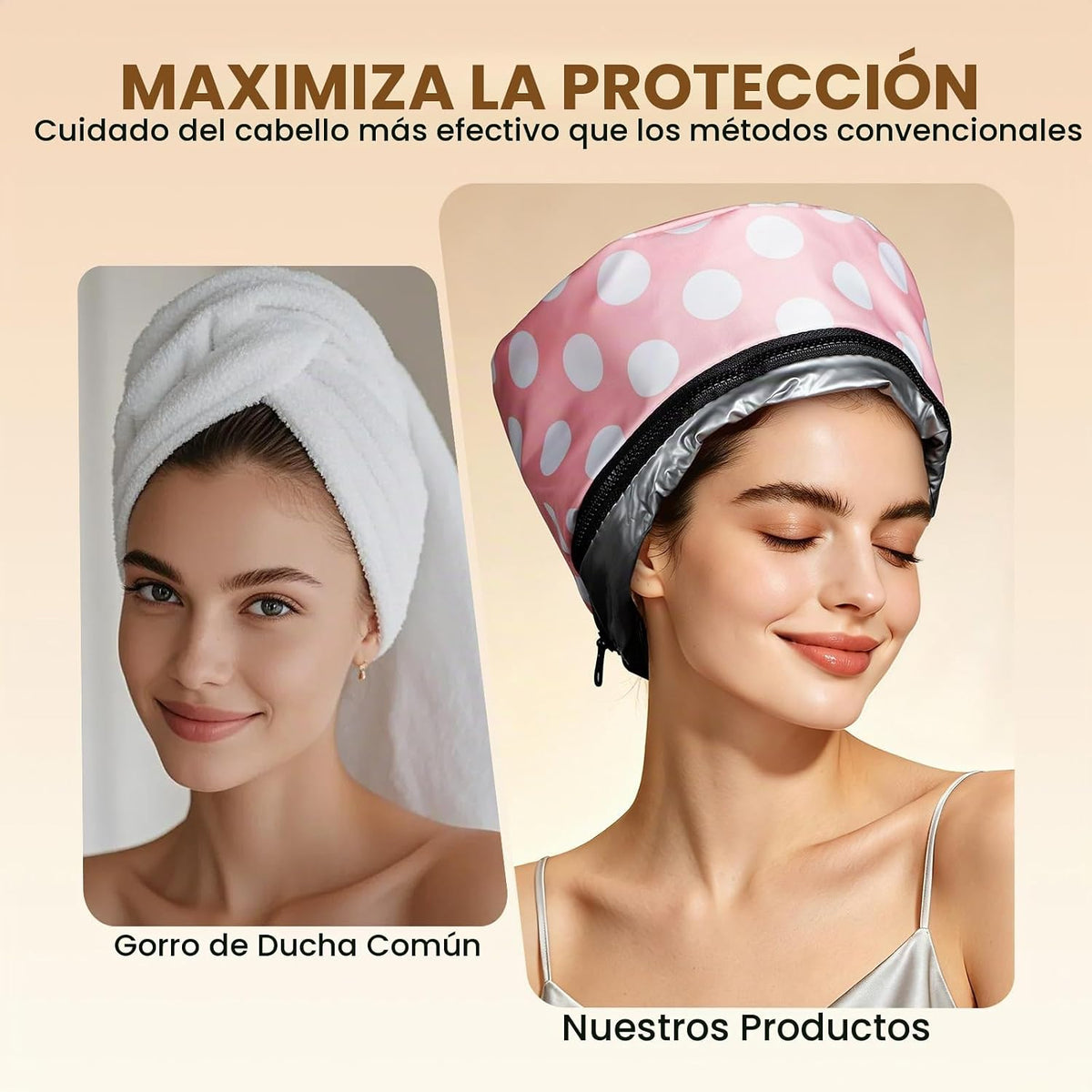 Gorra eléctrica de vapor para el cabello, gorro de cuidado capilar...