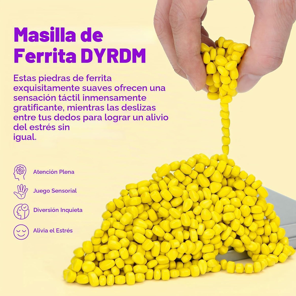DYRDM Masilla de ferrita 500+ amarillo, accesorio de escritorio par...