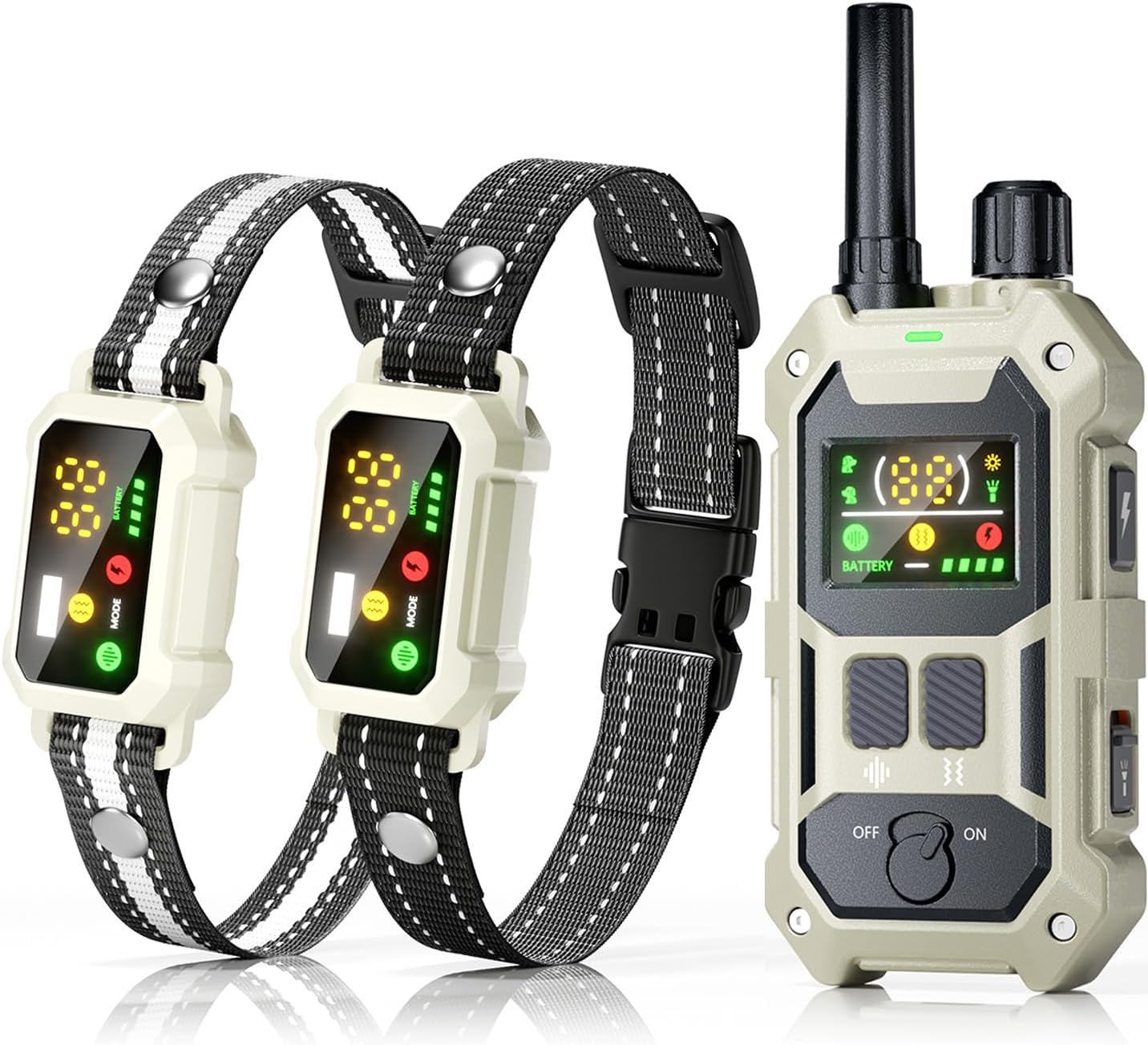 BLACKDOG Collar militar de choque para perro, 2 perros (5-150 libra...