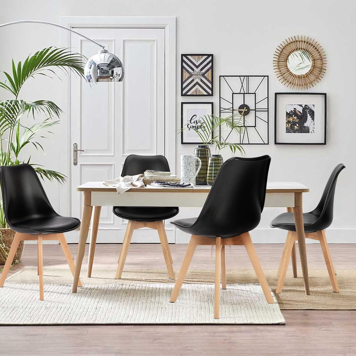 OLIXIS Juego de 8 sillas de comedor, sillas de cocina modernas de m...