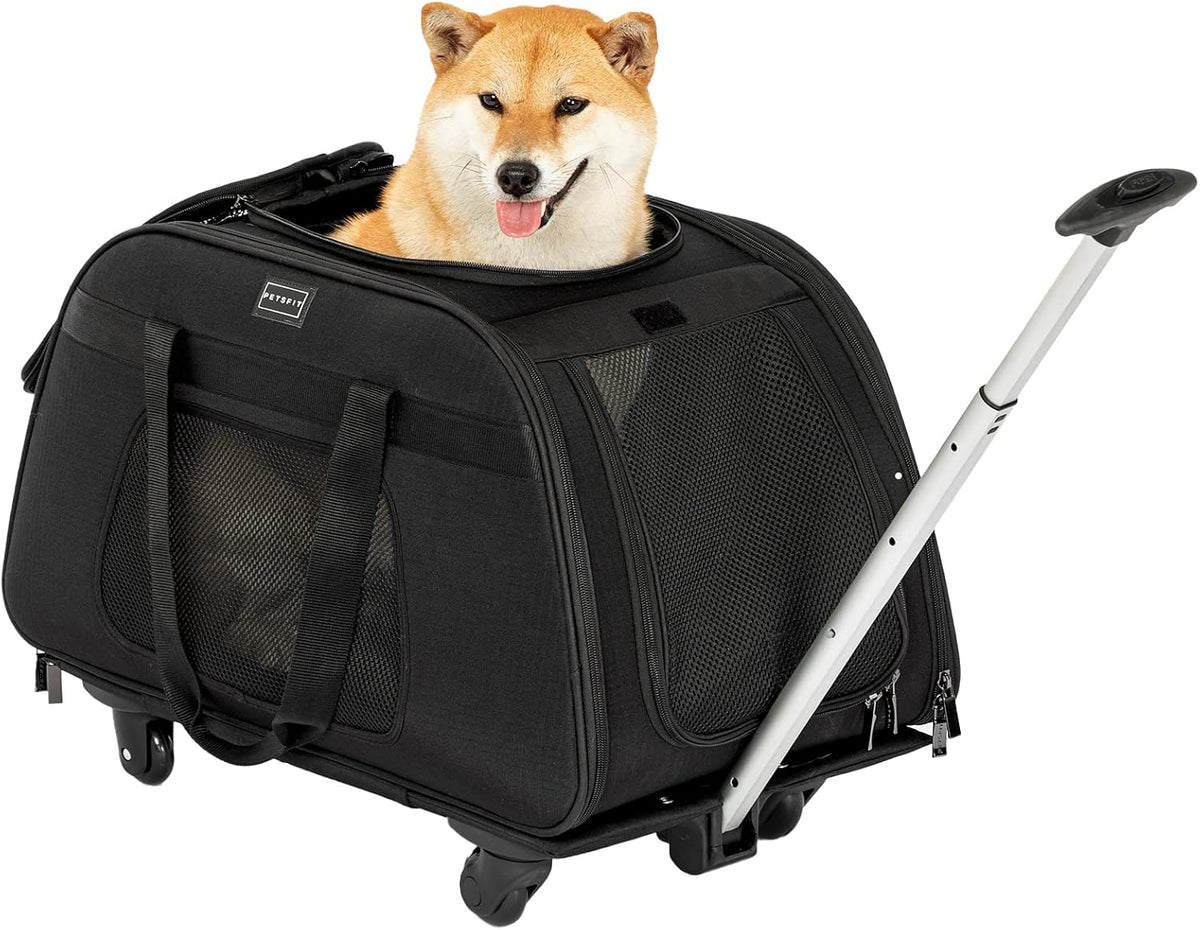 PETSFIT Transportador Extra Grande para Mascotas con Ruedas - Trans...