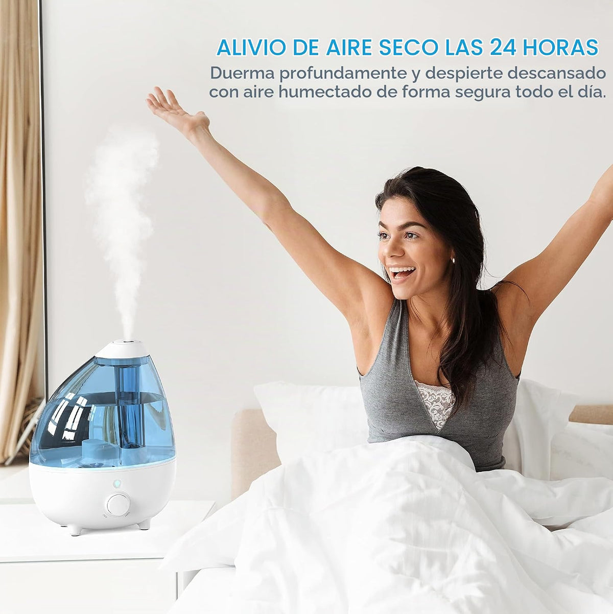 mistaire XL ultrasónico Cool Mist humidificador para grandes habita...