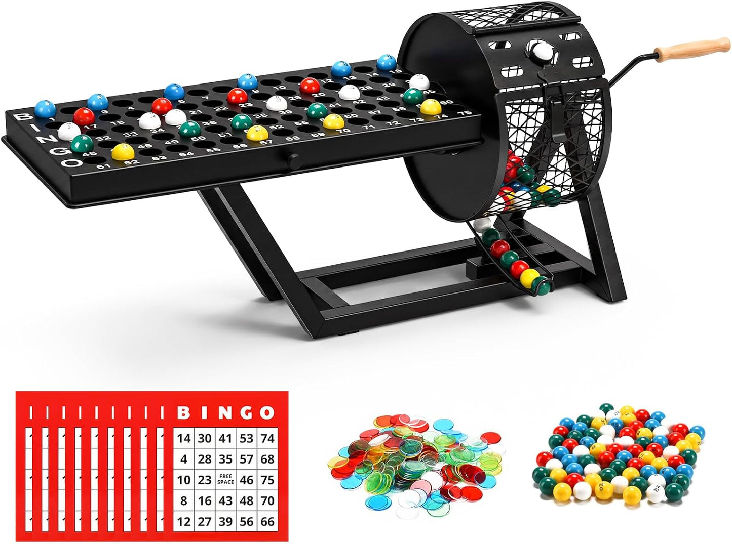 AugFir Juego de bingo profesional de lujo, juegos de bingo de mesa...