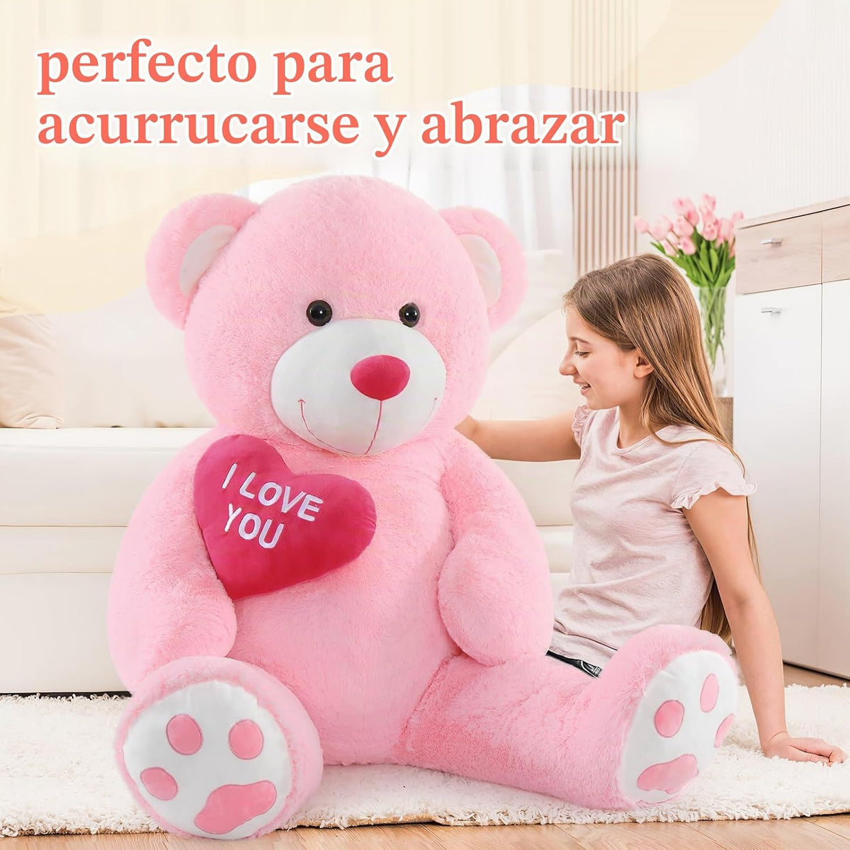 BENINY Oso de Peluche Grande de 1.52m, Oso de Peluche Grande con Co...
