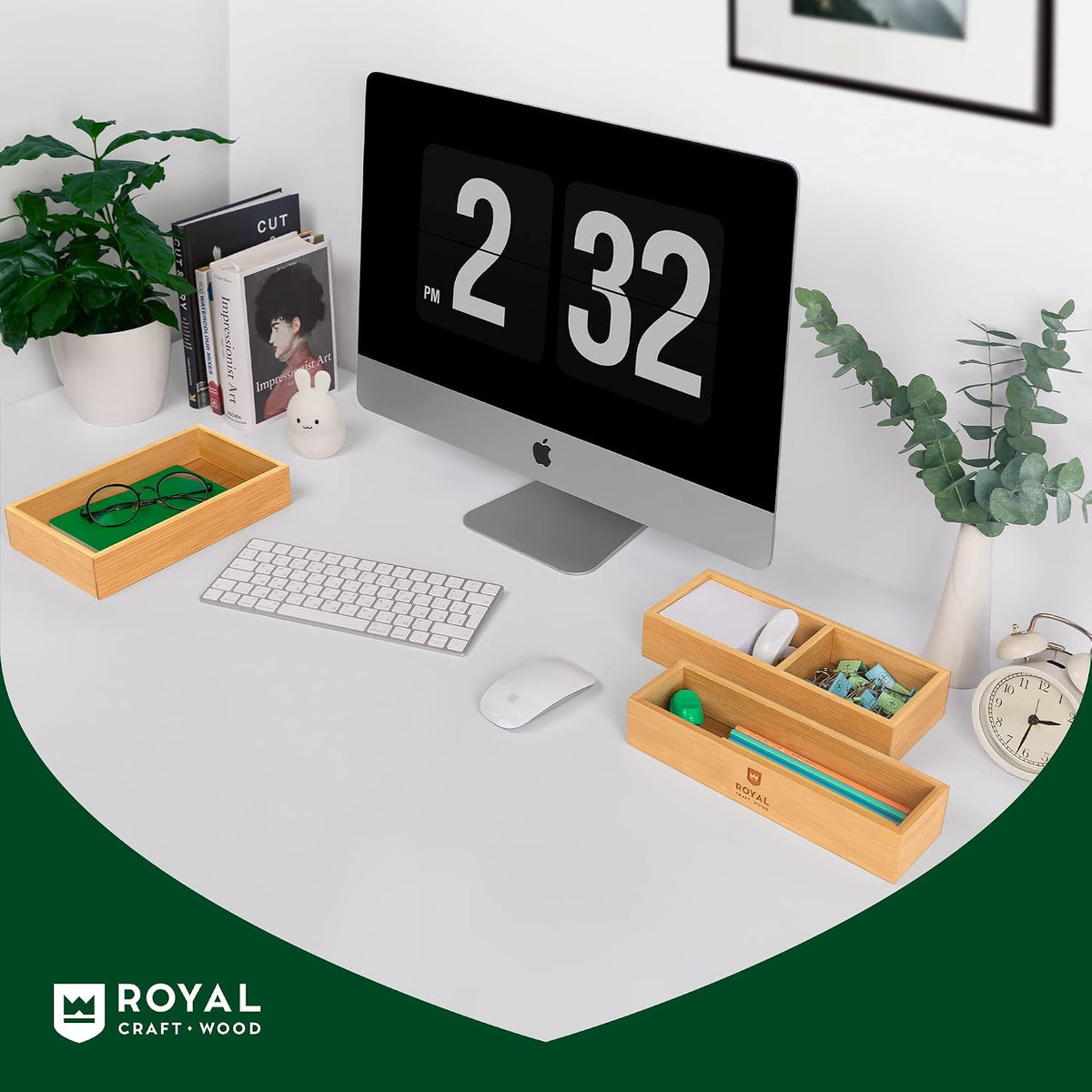 ROYAL CRAFT WOOD Caja organizadora de cajones de bambú de lujo, jue...
