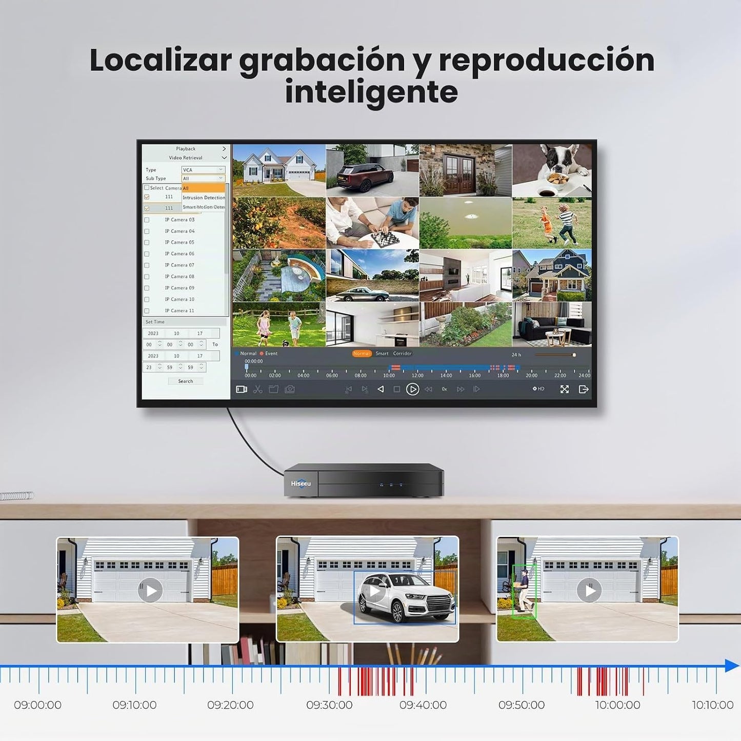 Hiseeu 16 Canales 4K DVR de Seguridad 8MP Grabador de Video Digital...