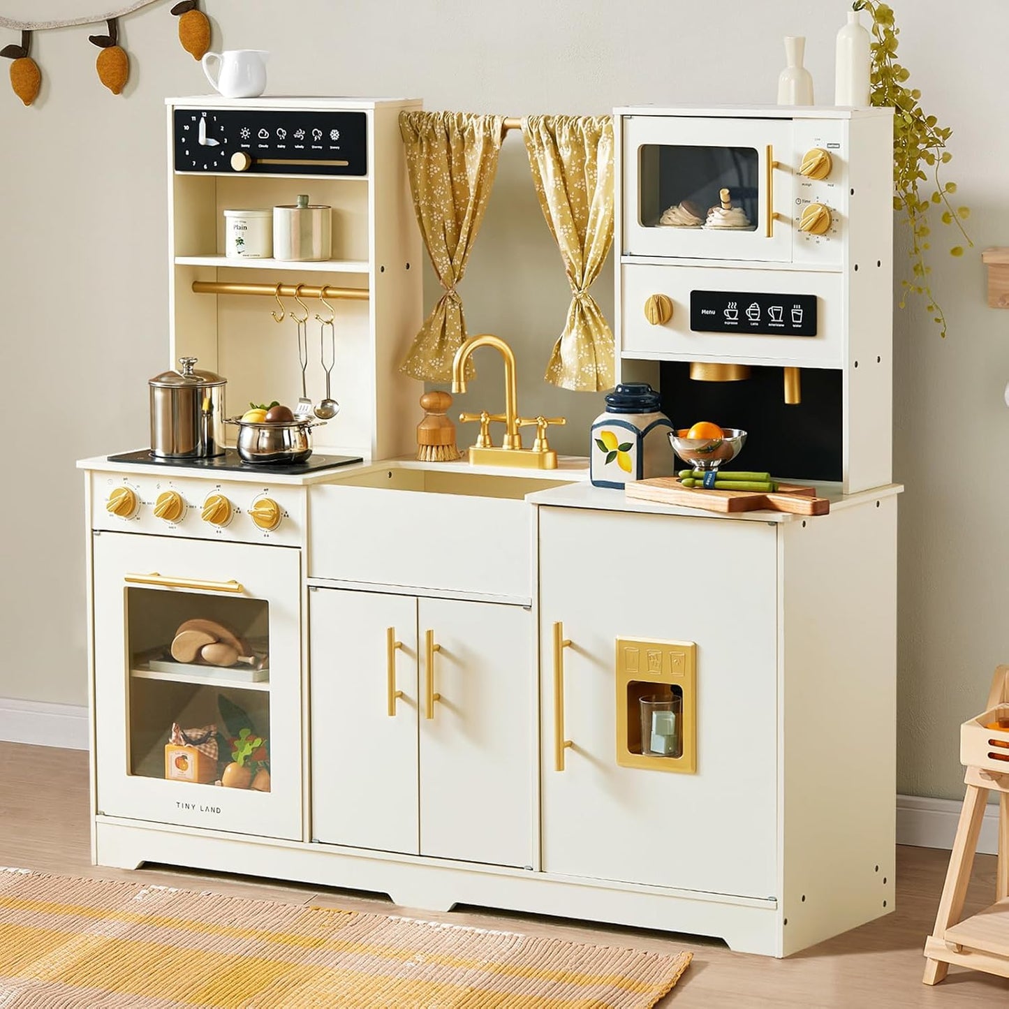 Tiny Land Play Kitchen para niños: diseño moderno para el hogar con...