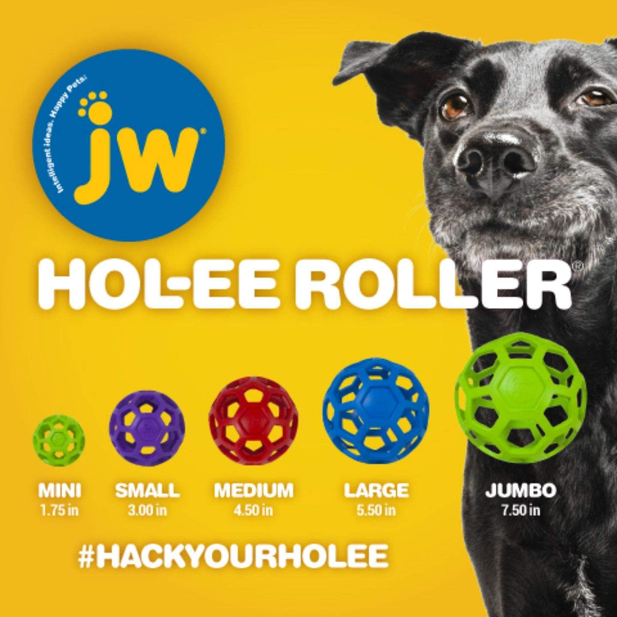 JW Pet Hol-ee Roller - Bola de rompecabezas de juguete para perros,...