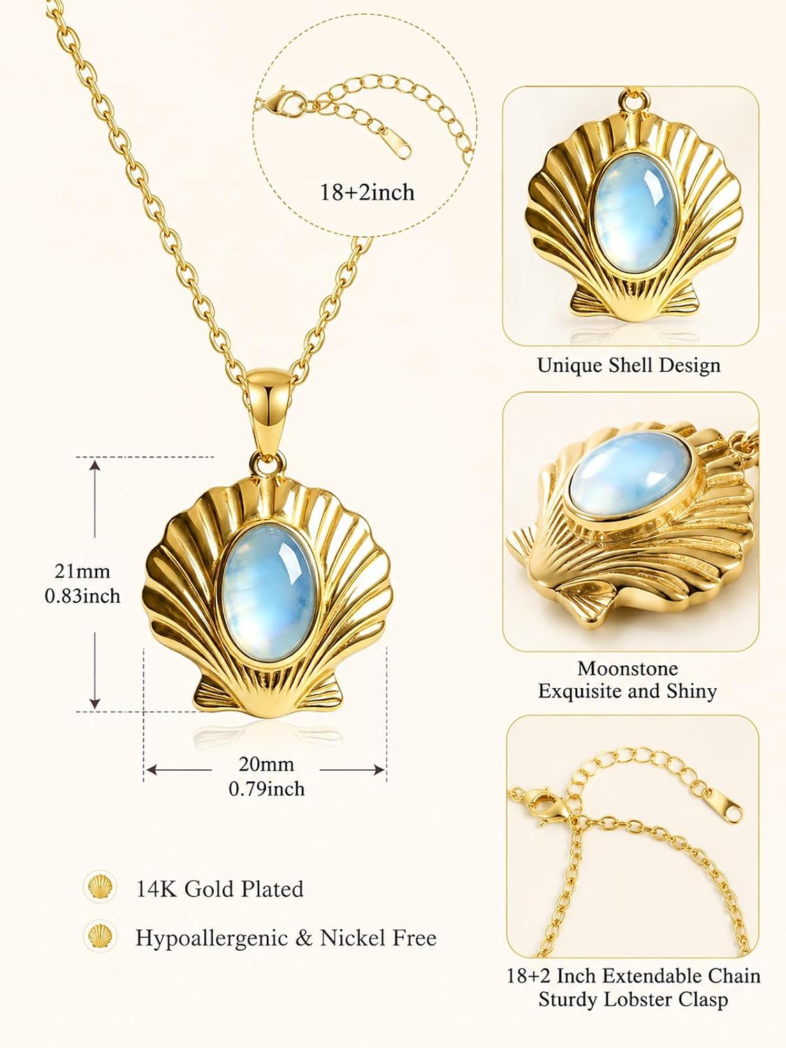 Teetyyt Collar oceánico para mujer, colgante de playa de verano de...