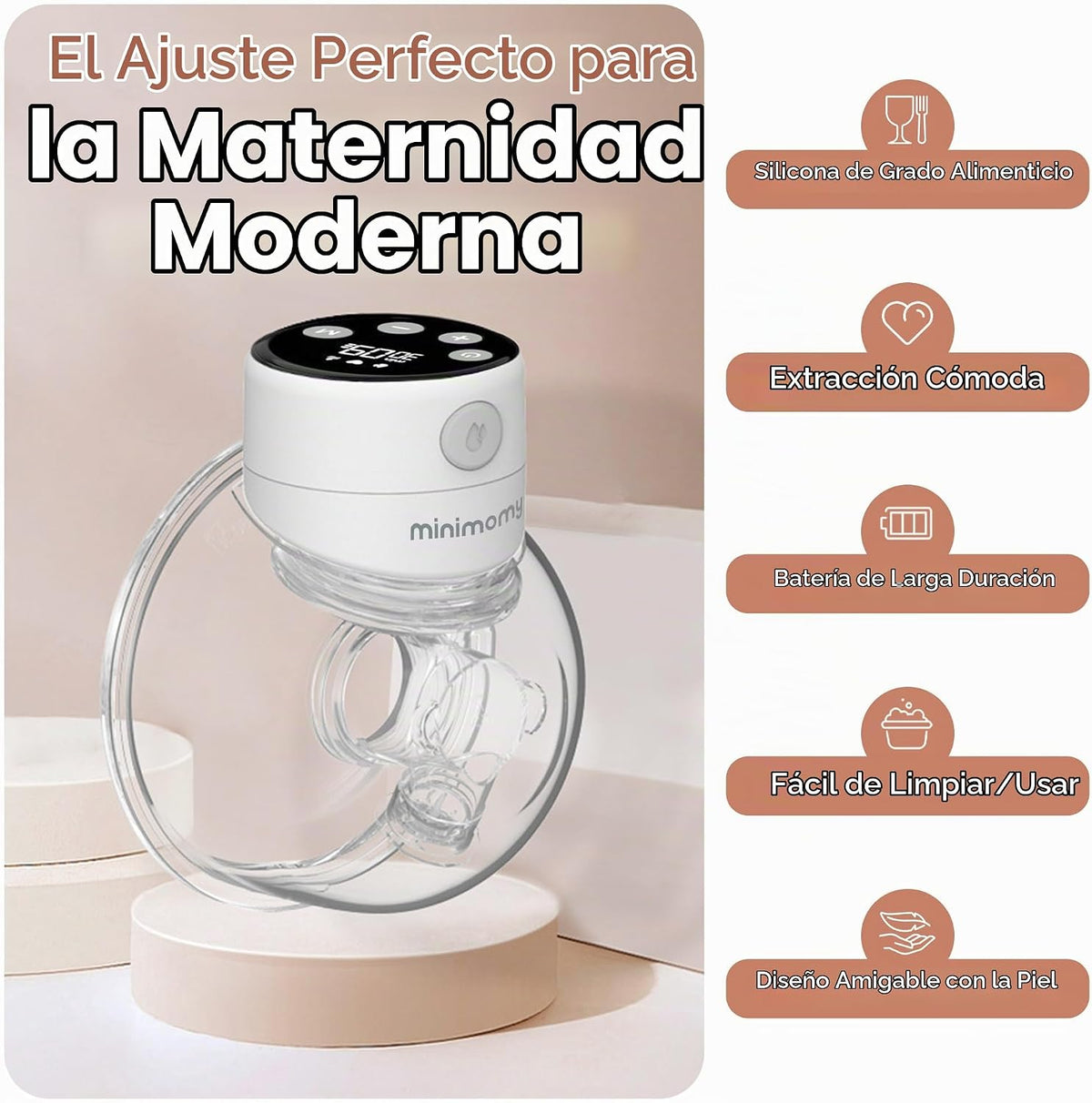 Extractor de leche eléctrico manos libres portátil, doble bomba por...
